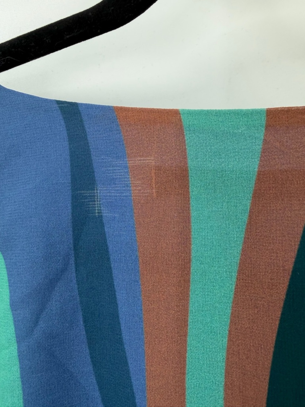 Hutch Multicolor Striped High-Low Wrap Dress in Teal, Purple & Brown Size M - Picture 14 of 14
